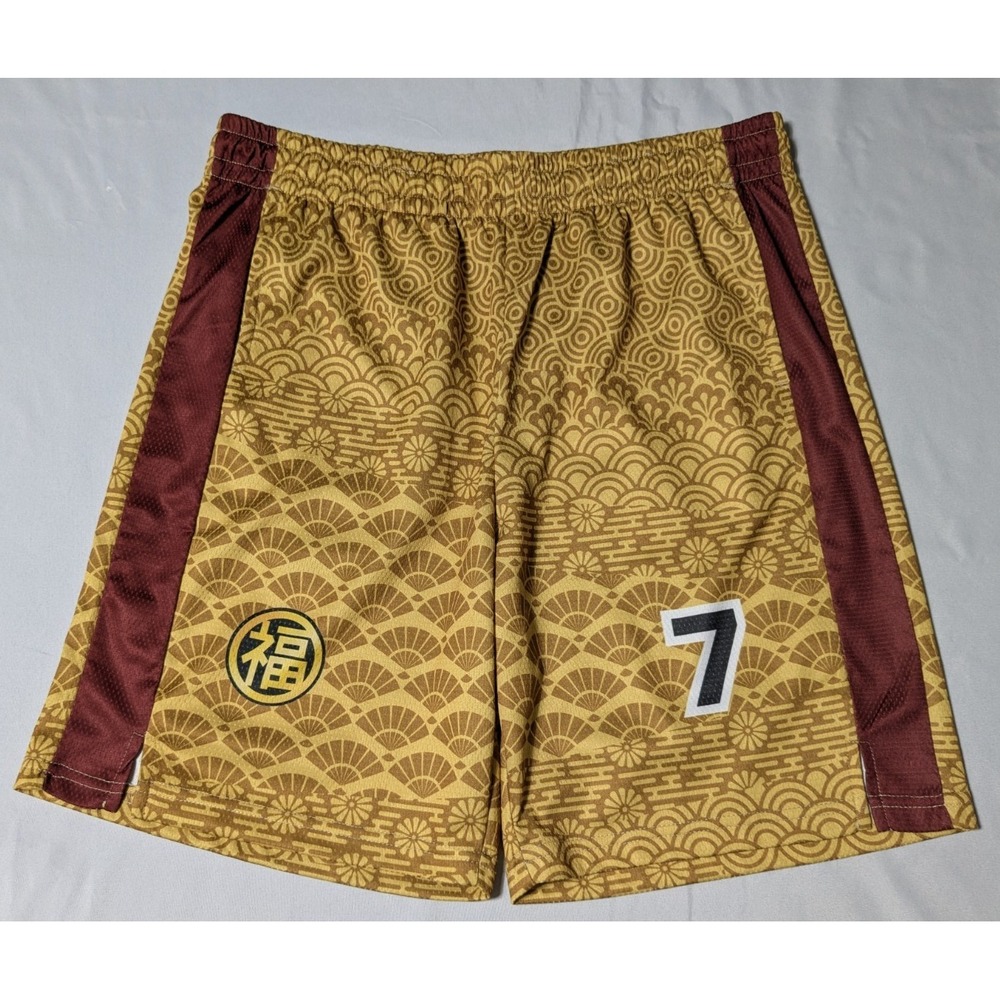 Red Ape MCMXXXIII‎ Men Large Gold Scallop AOP Pull-on Shorts - Picture 12 of 14